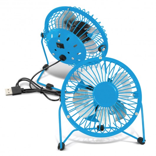 Promotional Desk Fans Light Blue